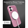 image:imageZAGG Milan Case for iPhone 17e 16e 1514 13  Stylish amp Slim Design 13ft Drop Protection Wireless Charging Compatible EcoFriendlyGlitter Swirl SilverPink Glimmering Wave
