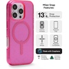 image:imageZAGG Milan Case for iPhone 17e 16e 1514 13  Stylish amp Slim Design 13ft Drop Protection Wireless Charging Compatible EcoFriendlyGlitter Swirl SilverPink Glitter