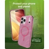 image:imageZAGG Milan Case for iPhone 17e 16e 1514 13  Stylish amp Slim Design 13ft Drop Protection Wireless Charging Compatible EcoFriendlyGlitter Swirl SilverPink Glimmering Wave