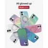 image:imageZAGG Milan Case for iPhone 17e 16e 1514 13  Stylish amp Slim Design 13ft Drop Protection Wireless Charging Compatible EcoFriendlyGlitter Swirl SilverPink Glimmering Wave