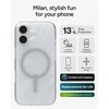 image:imageZAGG Milan Case for iPhone 17e 16e 1514 13  Stylish amp Slim Design 13ft Drop Protection Wireless Charging Compatible EcoFriendlyGlitter Swirl SilverSilver Glitter Swirl