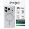 image:imageZAGG Milan Case for iPhone 17e 16e 1514 13  Stylish amp Slim Design 13ft Drop Protection Wireless Charging Compatible EcoFriendlyGlitter Swirl SilverSilver Glitter Swirl