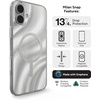 image:imageZAGG Milan Case for iPhone 17e 16e 1514 13  Stylish amp Slim Design 13ft Drop Protection Wireless Charging Compatible EcoFriendlyGlitter Swirl SilverSwirl Glitter