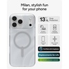 image:imageZAGG Milan Case for iPhone 17e 16e 1514 13  Stylish amp Slim Design 13ft Drop Protection Wireless Charging Compatible EcoFriendlyGlitter Swirl SilverSilver Glitter Swirl