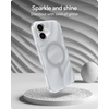 image:imageZAGG Milan Case for iPhone 17e 16e 1514 13  Stylish amp Slim Design 13ft Drop Protection Wireless Charging Compatible EcoFriendlyGlitter Swirl SilverSilver Glitter Swirl