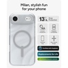 image:imageZAGG Milan Case for iPhone 17e 16e 1514 13  Stylish amp Slim Design 13ft Drop Protection Wireless Charging Compatible EcoFriendlyGlitter Swirl SilverSilver Glitter Swirl
