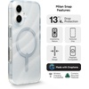 image:imageZAGG Milan Case for iPhone 17e 16e 1514 13  Stylish amp Slim Design 13ft Drop Protection Wireless Charging Compatible EcoFriendlyGlitter Swirl SilverSwirl Glitter