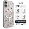 image:imageZAGG Milan Snap iPhone 151413 Case  Drop Protection 13ft4m Durable Graphene Phone Case AntiYellowing amp ScratchResistant Wireless Charging MagSafe Case Leaf GreenPink Daisies