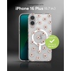 image:imageZAGG Milan Snap iPhone 151413 Case  Drop Protection 13ft4m Durable Graphene Phone Case AntiYellowing amp ScratchResistant Wireless Charging MagSafe Case Leaf GreenPink Daisies