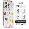 image:imageZAGG Milan Snap iPhone 151413 Case  Drop Protection 13ft4m Durable Graphene Phone Case AntiYellowing amp ScratchResistant Wireless Charging MagSafe Case Leaf GreenPressed Floral
