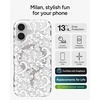 image:imageZAGG Milan Snap iPhone 151413 Case  Drop Protection 13ft4m Durable Graphene Phone Case AntiYellowing amp ScratchResistant Wireless Charging MagSafe Case Leaf GreenWhite Boho Blossom