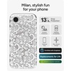 image:imageZAGG Milan Snap iPhone 151413 Case  Drop Protection 13ft4m Durable Graphene Phone Case AntiYellowing amp ScratchResistant Wireless Charging MagSafe Case Leaf GreenWhite Boho Blossom