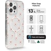 image:imageZAGG Milan Snap iPhone 151413 Case  Drop Protection 13ft4m Durable Graphene Phone Case AntiYellowing amp ScratchResistant Wireless Charging MagSafe Case Leaf GreenPink Daisies