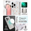 image:imageZAGG Milan Snap iPhone 151413 Case  Drop Protection 13ft4m Durable Graphene Phone Case AntiYellowing amp ScratchResistant Wireless Charging MagSafe Case Leaf GreenPink Daisies