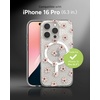 image:imageZAGG Milan Snap iPhone 151413 Case  Drop Protection 13ft4m Durable Graphene Phone Case AntiYellowing amp ScratchResistant Wireless Charging MagSafe Case Leaf GreenPink Daisies