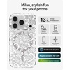 image:imageZAGG Milan Snap iPhone 151413 Case  Drop Protection 13ft4m Durable Graphene Phone Case AntiYellowing amp ScratchResistant Wireless Charging MagSafe Case Leaf GreenWhite Boho Blossom