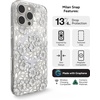 image:imageZAGG Milan Snap iPhone 151413 Case  Drop Protection 13ft4m Durable Graphene Phone Case AntiYellowing amp ScratchResistant Wireless Charging MagSafe Case Leaf GreenWhite Floral