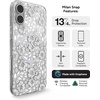 image:imageZAGG Milan Snap iPhone 151413 Case  Drop Protection 13ft4m Durable Graphene Phone Case AntiYellowing amp ScratchResistant Wireless Charging MagSafe Case Leaf GreenWhite Floral
