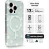 image:imageZAGG Milan Snap iPhone 151413 Case  Drop Protection 13ft4m Durable Graphene Phone Case AntiYellowing amp ScratchResistant Wireless Charging MagSafe Case Leaf GreenGreen Daisies