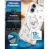 image:imageZAGG Milan Snap iPhone 151413 Case  Drop Protection 13ft4m Durable Graphene Phone Case AntiYellowing amp ScratchResistant Wireless Charging MagSafe Case Leaf GreenPink Daisies