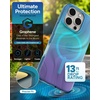 image:imageZAGG Milan Snap iPhone 151413 Case  Drop Protection 13ft4m Durable Graphene ScratchResistant Wireless Charging MagSafe Case IridescentDeep Aurora