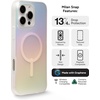 image:imageZAGG Milan Snap iPhone 151413 Case  Drop Protection 13ft4m Durable Graphene ScratchResistant Wireless Charging MagSafe Case IridescentIridescent