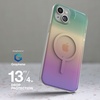 image:imageZAGG Milan Snap iPhone 151413 Case  Drop Protection 13ft4m Durable Graphene ScratchResistant Wireless Charging MagSafe Case IridescentIridescent