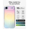 image:imageZAGG Milan Snap iPhone 151413 Case  Drop Protection 13ft4m Durable Graphene ScratchResistant Wireless Charging MagSafe Case IridescentIridescent