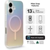 image:imageZAGG Milan Snap iPhone 151413 Case  Drop Protection 13ft4m Durable Graphene ScratchResistant Wireless Charging MagSafe Case IridescentIridescent