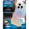image:imageZAGG Milan Snap iPhone 151413 Case  Drop Protection 13ft4m Durable Graphene ScratchResistant Wireless Charging MagSafe Case IridescentIridescent