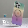 image:imageZAGG Milan Snap iPhone 151413 Case  Drop Protection 13ft4m Durable Graphene ScratchResistant Wireless Charging MagSafe Case IridescentIridescent