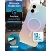 image:imageZAGG Milan Snap iPhone 151413 Case  Drop Protection 13ft4m Durable Graphene ScratchResistant Wireless Charging MagSafe Case IridescentIridescent