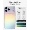 image:imageZAGG Milan Snap iPhone 151413 Case  Drop Protection 13ft4m Durable Graphene ScratchResistant Wireless Charging MagSafe Case IridescentIridescent