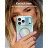 image:imageZAGG Milan Snap iPhone 151413 Case  Drop Protection 13ft4m Durable Graphene ScratchResistant Wireless Charging MagSafe Case IridescentIridescent Bubble
