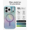 image:imageZAGG Milan Snap iPhone 151413 Case  Drop Protection 13ft4m Durable Graphene ScratchResistant Wireless Charging MagSafe Case IridescentIridescent Bubble