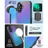 image:imageZAGG Milan Snap iPhone 151413 Case  Drop Protection 13ft4m Durable Graphene ScratchResistant Wireless Charging MagSafe Case IridescentRaven Feather Green