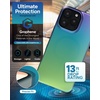 image:imageZAGG Milan Snap iPhone 151413 Case  Drop Protection 13ft4m Durable Graphene ScratchResistant Wireless Charging MagSafe Case IridescentRaven Feather Green