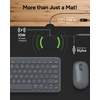 image:imageZAGG Mouse Pad Desk Mat with Wireless Charging for All Devices  10W Fast Charge Integrated USBC Premium Felt Top NonSlip Bottom Office Organizer Black