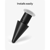 image:imageZAGG Replacement Tips for Apple Pencil 1st Gen 2nd Gen amp USBC  Pack of 4 Smooth Writing Perfect Friction BlackBlack