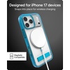 image:imageZAGG Santa Cruz Snap iPhone 151413 Case  MagSafe Phone Case Drop Protection 13ft4m Durable Graphene AntiYellowing and ScratchResistant Phone Case OrangeTranquil Blue