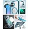 image:imageZAGG Santa Cruz Snap iPhone 151413 Case  MagSafe Phone Case Drop Protection 13ft4m Durable Graphene AntiYellowing and ScratchResistant Phone Case OrangeBlue