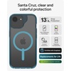 image:imageZAGG Santa Cruz Snap iPhone 151413 Case  MagSafe Phone Case Drop Protection 13ft4m Durable Graphene AntiYellowing and ScratchResistant Phone Case OrangeRetro Blue