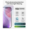 image:imageZAGG XTR3 iPhone 15 Plus Screen Protector  Glass 10X Stronger BlueLight Filtration EdgetoEdge Protection Scratch amp SmudgeResistant Surface InvisibleShield Easy to InstalliPhone 17 Pro