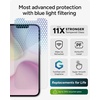 image:imageZAGG XTR3 iPhone 15 Plus Screen Protector  Glass 10X Stronger BlueLight Filtration EdgetoEdge Protection Scratch amp SmudgeResistant Surface InvisibleShield Easy to InstalliPhone 17e 16e 14 13 13 Pro