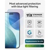 image:imageZAGG XTR3 iPhone 15 Plus Screen Protector  Glass 10X Stronger BlueLight Filtration EdgetoEdge Protection Scratch amp SmudgeResistant Surface InvisibleShield Easy to InstalliPhone 17