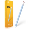 image:imageZAGG 2Pack Silicone Grips for Apple Pencil 1st Gen 2nd Gen USBC amp ZAGG Pro Stylus2 amp 1  Ergonomic Comfort AntiRoll Round with three flat surfaces Design for Writing amp Drawing Black WhiteBlue