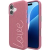 image:imageZAGG London Snap Case for iPhone 16 Plus  Embroidered Doodle Fabric Design MagSafe Compatible 13ft Drop Protection with Graphene Slim amp Lightweight Wireless Charging Compatible BluePink Love