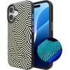 image:imageZAGG London Snap Case for iPhone 16 Plus  Embroidered Doodle Fabric Design MagSafe Compatible 13ft Drop Protection with Graphene Slim amp Lightweight Wireless Charging Compatible BlueGlow In The Dark Maze