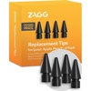 image:imageZAGG Replacement Tips for Apple Pencil 1st Gen 2nd Gen amp USBC  Pack of 4 Smooth Writing Perfect Friction BlackBlack