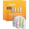 image:imageZAGG Replacement Tips for Apple Pencil 1st Gen 2nd Gen amp USBC  Pack of 4 Smooth Writing Perfect Friction BlackPastel